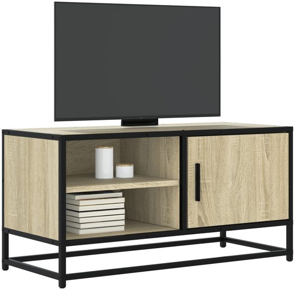 vidaXL TV-Schrank Sonoma-Eiche 80x34,5x40 cm Holzwerkstoff und Metall 848820