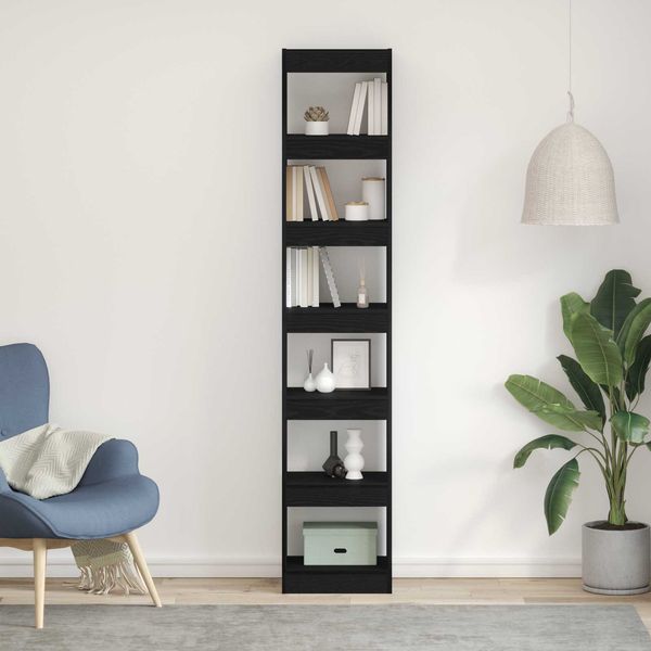 vidaXL Bücherregal Schwarz Eichen-Optik 40 x 30 x 198 cm Holzwerkstoff 862719