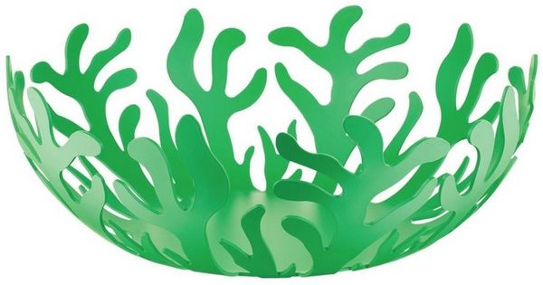 Alessi Obstschale Mediterraneo Grün 29 cm, Edelstahl