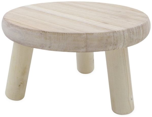 Spetebo Blumenhocker Holz Blumenhocker natur mit 3 Beinen (Anzahl, 1 St, Stück), stabiler Stand