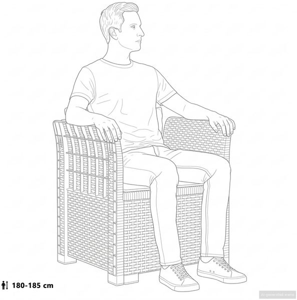 vidaXL 1-Sitzer Sessel mit Kissen Rattan-Look PP Anthrazit 8011853 Bild 10