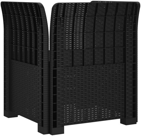 vidaXL 1-Sitzer Sessel mit Kissen Rattan-Look PP Anthrazit 8011853 Bild 4