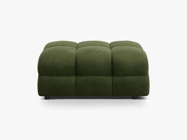 Micadoni Hocker Kendal 1-Sitzer Samt Armeegrün