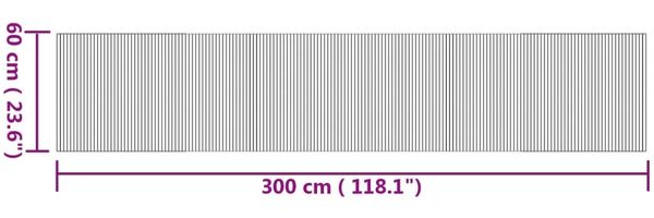 vidaXL Teppich Rechteckig Natur 60x300 cm Bambus 376721 Bild 8