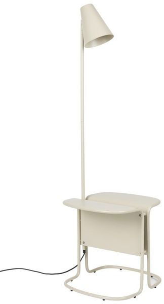 Stehlampe Lustor Beige mit Tisch & USB-Port | Design by Zuiver
