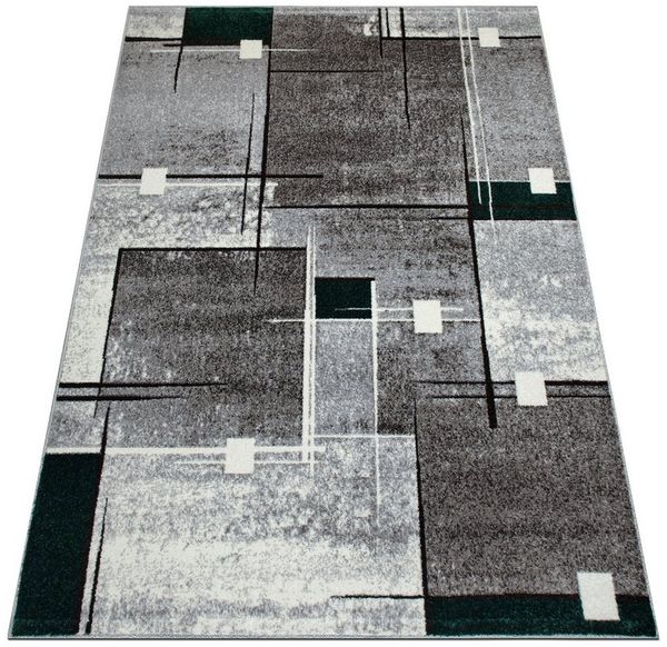 OTTO home Teppich Deblin, rechteckig, Höhe: 9 mm, weicher Flor, Kurzflor, Karo-Design, modern, geometrisches Muster