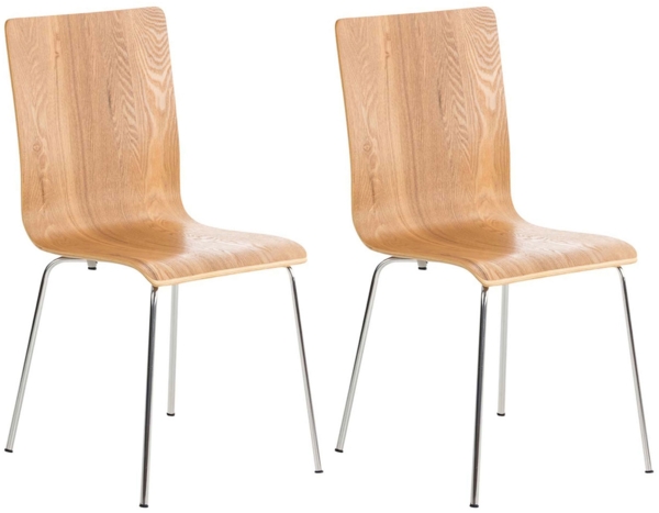 Besucherstuhl Pepe 2 Stühle Eiche