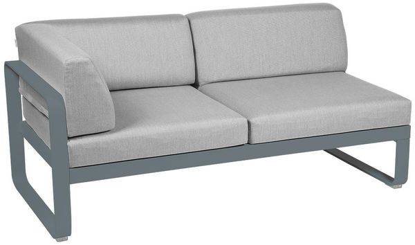 Bellevie Lounge Eck-Modul 26 Gewittergrau 79 Flanellgrau 2-Sitzer links