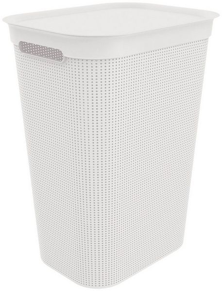Rotho Wäschesammler Brisen, 50 l mistletoe weiss