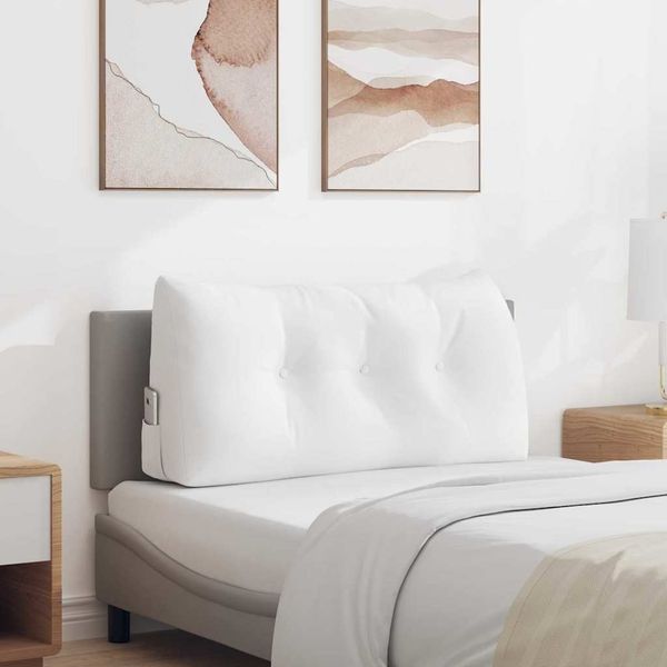 vidaXL Rücken Kissen Weiß 100 x 24 x 50 cm Stoff 42014452