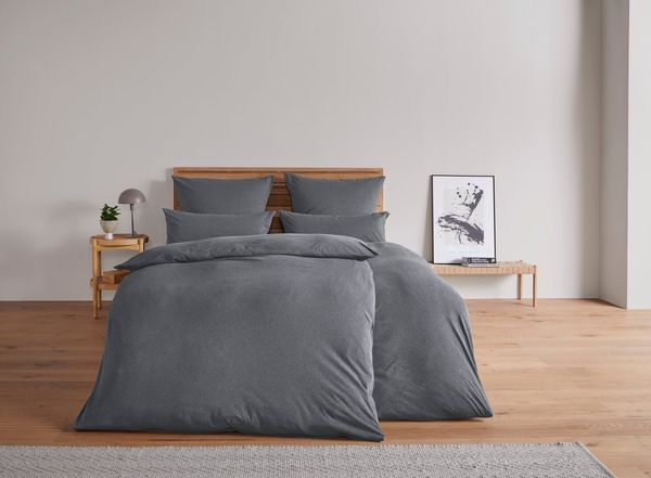 OTTO home Bettwäsche Valje, Jersey, 2 teilig, NEUHEIT: ab Größe 135x200 cm, Jersey Qualität in Melange-Optik