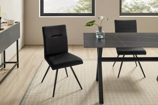 OTTO home 4-Fußstuhl Tayz (Set), mit Strukturstoff oder Samtbezug, aufwendiger Steppung