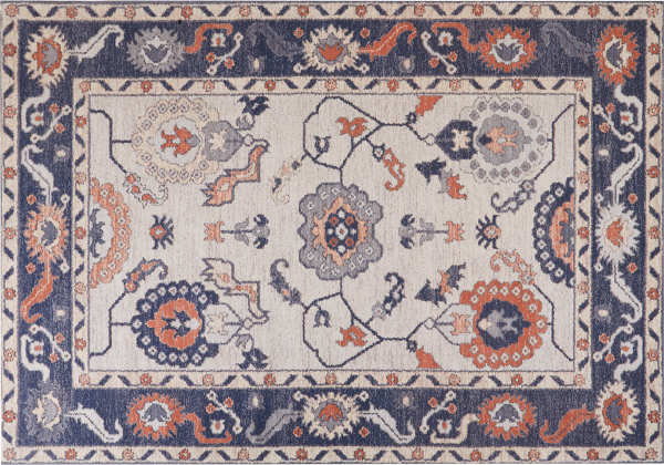 Teppich Baumwolle mehrfarbig 160 x 230 cm orientalisches Muster Kurzflor KABTA