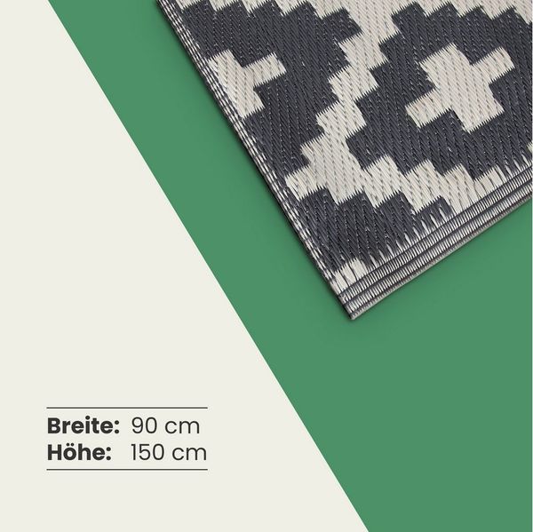 Bestlivings Outdoorteppich Flachgewebe verschiedene Größen/Designs, Rechteckig, aus recyceltem Kunststoff, wetterfest, UV-Beständig, pflegeleicht