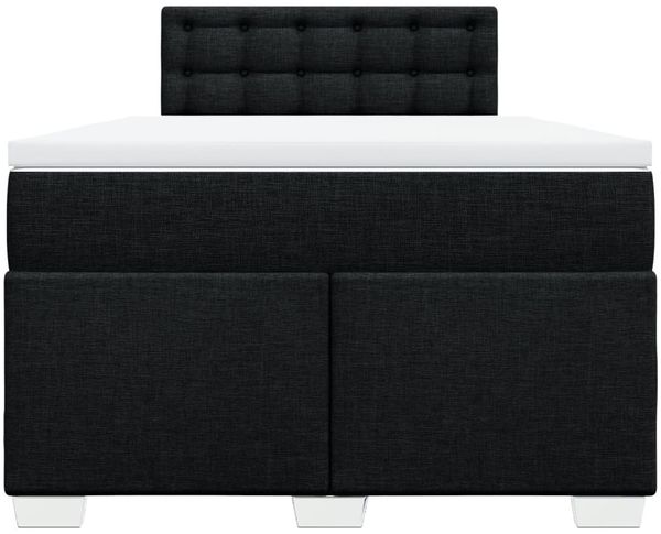 vidaXL Boxspringbett mit Matratze Schwarz 120x190 cm Stoff 3288143 Bild 6