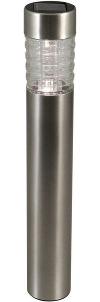 Luxform Gartenleuchte Solar-Gartenleuchten Tacoma 5 Lumen - 3 Stück, LED fest integriert, Aus Edelstahl & Glas gefertigt