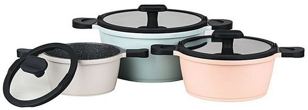 Mulex Topf-Set HAPPINESS TASTYLINE Topfset 6tlg, Aluguss