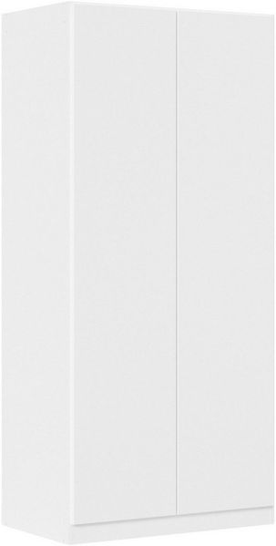 Rauch Möbel Costa, Kleiderschrank für Schlafzimmer, Kinderzimmer, Babyzimmer, Garderobe, Flur, 2-türig, Push-to-Open, mit Zubehör Classic, Farbe Weiß, Breite 91 cm