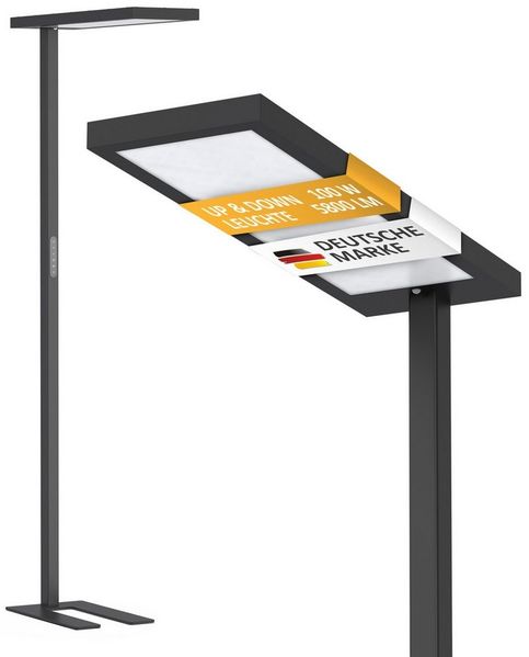 Northpoint LED Stehlampe Bürolampe 100W Bewegungsmelder Tageslichtweiß dimmbar Timer
