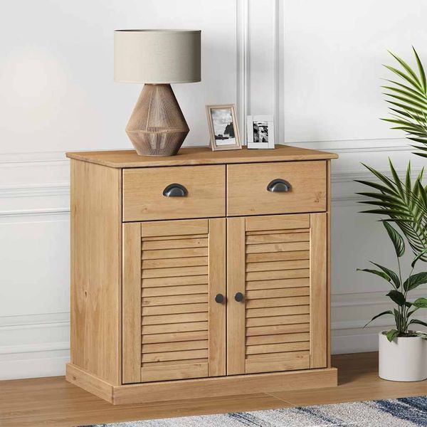 vidaXL Sideboard mit Schubladen VIGO 78x40x75 cm Massivholz Kiefer 353202