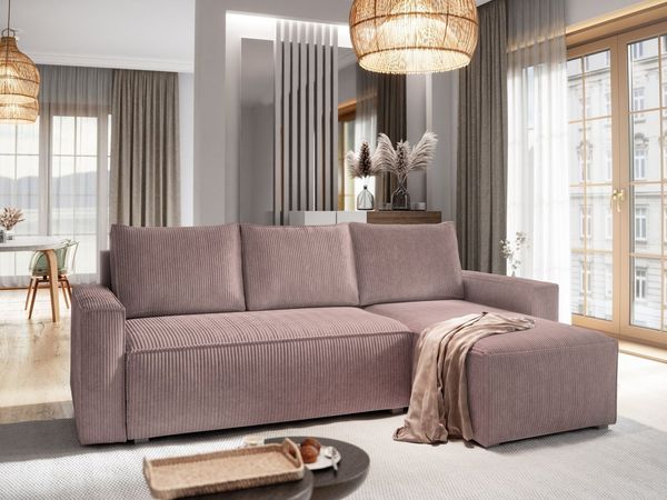 Masseno Ecksofa POTARO mit Schlaffunktion L-Form, Sofa mit Bettkasten