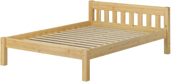 Erst-Holz Doppelbett mit Rollrost, Massivholz, 140 x 190 cm