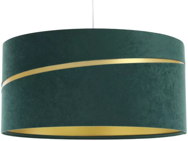 BPS Koncept 01A-003-60 Hängeleuchte SWING Velourss auf PVC-Basis grün, gold 1xE27 60W H:112 Ø60cm dimmbar Bild 1