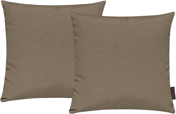 MAGMA Kissenhüllen FINO - ca. 50 x 50 cm - 2er Set mittelbraun