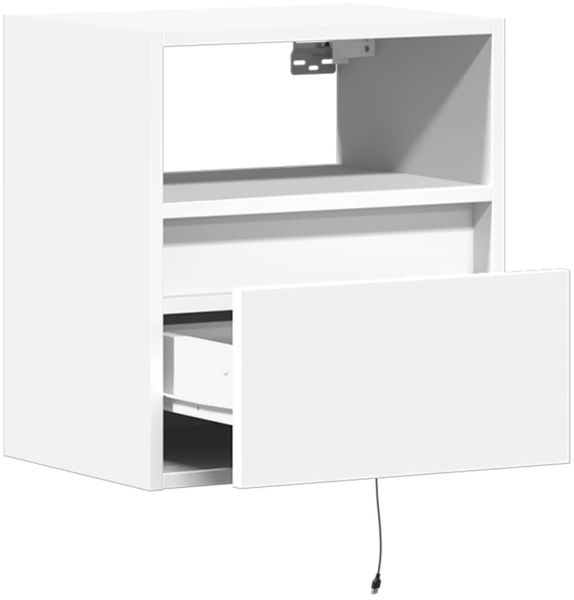vidaXL TV-Wandschränke mit LED-Beleuchtung 2 Stk. Weiß 41x31x45 cm 852314 Bild 9
