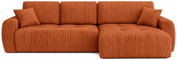 Kaiser Möbel Ecksofa mit Schlaffunktion und Bettkasten Ivo XL aus Cordstoff Poso, XL-Format,große Liegefläche,hoher Sitz- und Schlafkomfort Bild 2