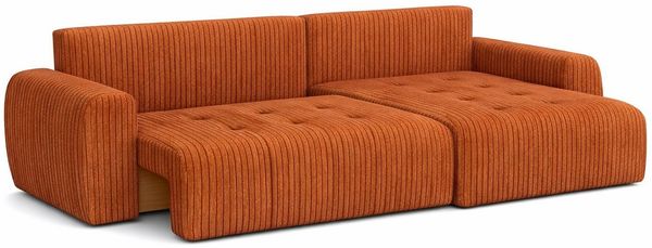 Kaiser Möbel Ecksofa mit Schlaffunktion und Bettkasten Ivo XL aus Cordstoff Poso, XL-Format,große Liegefläche,hoher Sitz- und Schlafkomfort Bild 4