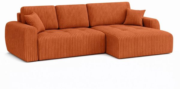 Kaiser Möbel Ecksofa mit Schlaffunktion und Bettkasten Ivo XL aus Cordstoff Poso, XL-Format,große Liegefläche,hoher Sitz- und Schlafkomfort Bild 3