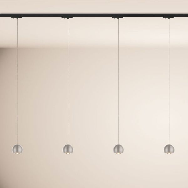 s.luce Beam LED Hängelampe 1-Phasen-Schienensystem Mitteleinspeiser Aluminium