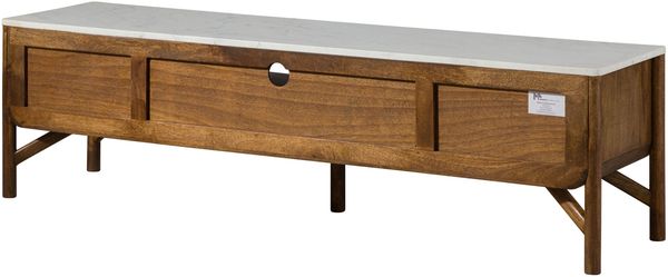 TV-Board Mango 180x45x50 braun geölt / echter Marmor LOS ANGELES #03 Bild 10
