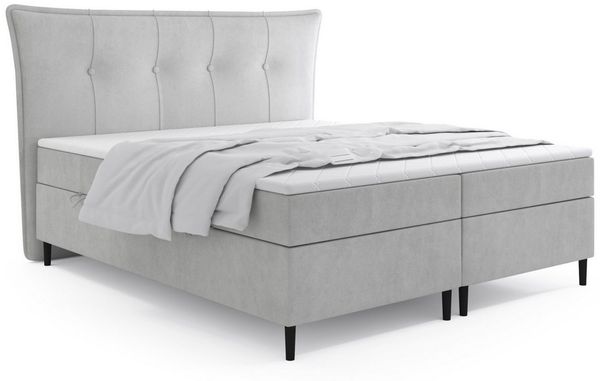 Labett Boxspringbett mit Bettkasten mit hohen Beinen ZOYA 140x200 160x200 180z200 200x200 (2 Bettkästen, Topper), 7-Zonen Taschenfederkernmatratze H3 oder H4