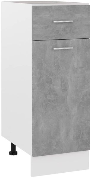 vidaXL Schubunterschrank Lyon Betongrau 30x46x81,5 cm Holzwerkstoff 801208