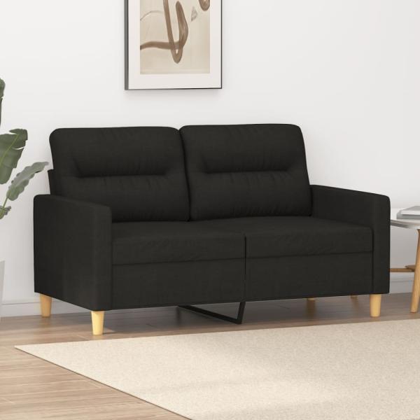 vidaXL 2-Sitzer-Sofa Schwarz 120 cm Stoff 359231