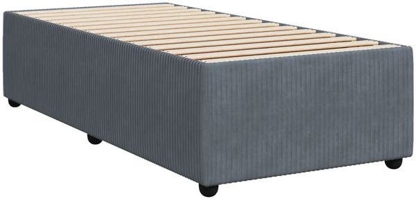 vidaXL Boxspringbett mit Matratze Dunkelgrau 80x200 cm Samt 3287603 Bild 6