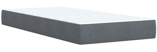 vidaXL Boxspringbett mit Matratze Dunkelgrau 80x200 cm Samt 3287603 Bild 7