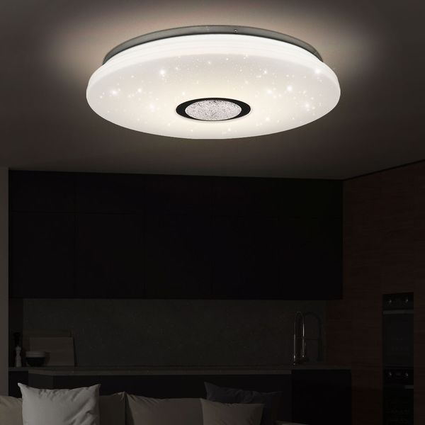 LED Deckenleuchte, Diamondeffekt, Dimmbar, D 59cm