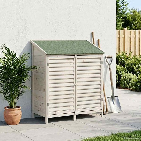 vidaXL Garten Shed Weiß 106 x 56 x 113,5 cm Massivholz aus Fichte 42033457