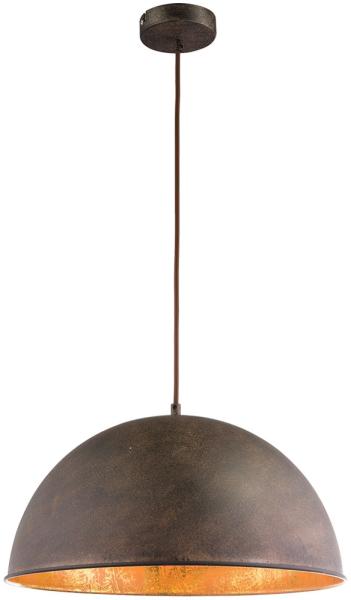 LED Hängeleuchte, gold, rostfarben, Metall, D 41 cm