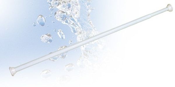 Alu Teleskopstange mini 45 - 65 cm weiss Duschvorhangstange Klemmstange ** extra kurz**