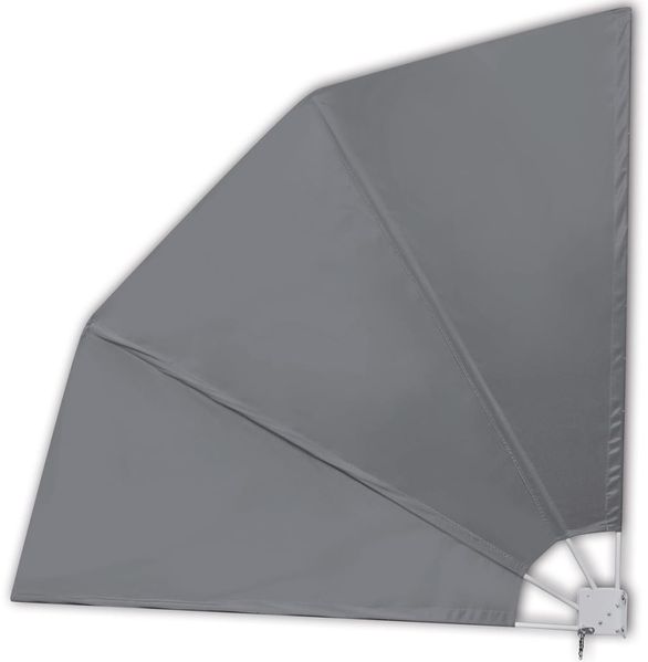 vidaXL Faltbarer Balkonfächer Grau 210×210 cm 41573 Bild 3