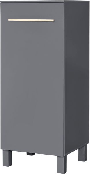 Kühlumbauschrank >Benedicto< in anthrazit / Sonoma-Eiche - 60x139x60 (BxHxT)
