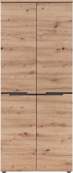 Schuhschrank Garderobenschrank Memphis 2-türig Artisan Eiche Graphit