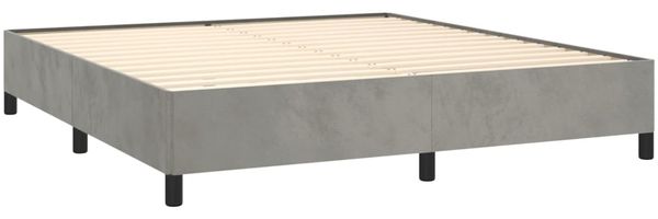 vidaXL Bettgestell ohne Matratze Hellgrau 180x200 cm Samt 347336 Bild 4