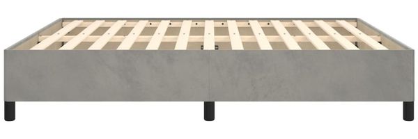 vidaXL Bettgestell ohne Matratze Hellgrau 180x200 cm Samt 347336 Bild 6