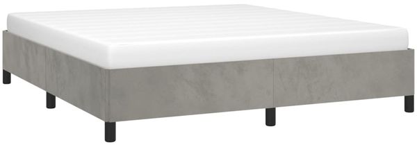vidaXL Bettgestell ohne Matratze Hellgrau 180x200 cm Samt 347336 Bild 3