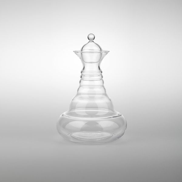 Karaffe Alladin 1,3l Lasergravur - Blume des Lebens - mundgeblasen
